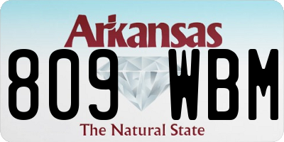 AR license plate 809WBM