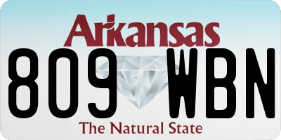 AR license plate 809WBN