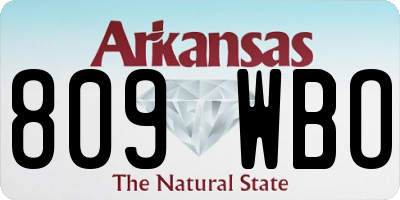 AR license plate 809WBO
