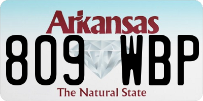 AR license plate 809WBP