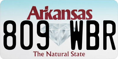 AR license plate 809WBR