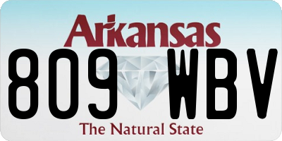 AR license plate 809WBV