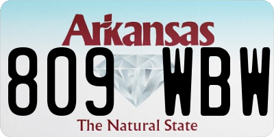 AR license plate 809WBW