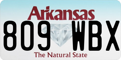 AR license plate 809WBX