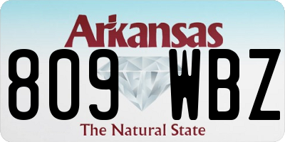 AR license plate 809WBZ