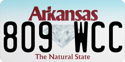 AR license plate 809WCC