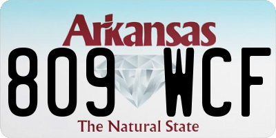 AR license plate 809WCF