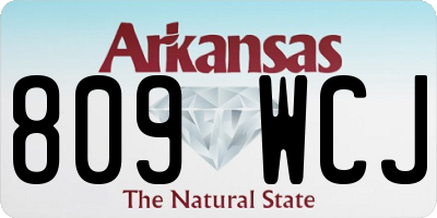 AR license plate 809WCJ