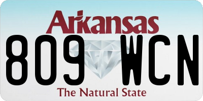 AR license plate 809WCN