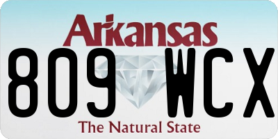 AR license plate 809WCX