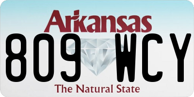 AR license plate 809WCY