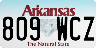 AR license plate 809WCZ