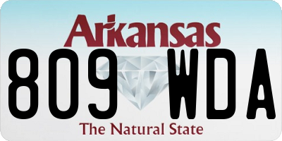 AR license plate 809WDA
