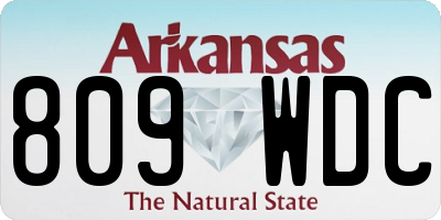 AR license plate 809WDC