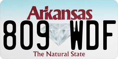 AR license plate 809WDF