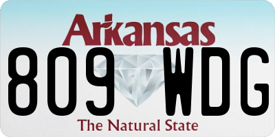 AR license plate 809WDG