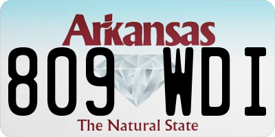 AR license plate 809WDI