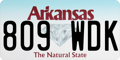 AR license plate 809WDK