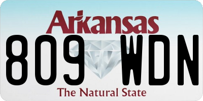 AR license plate 809WDN