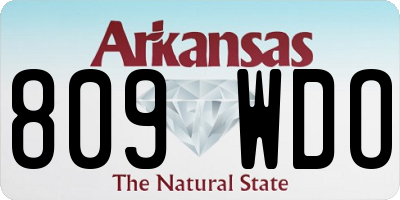 AR license plate 809WDO