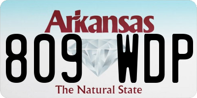 AR license plate 809WDP