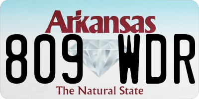 AR license plate 809WDR