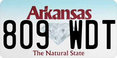 AR license plate 809WDT