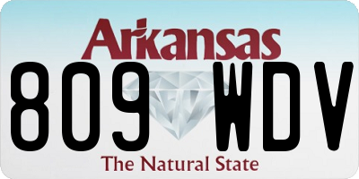 AR license plate 809WDV