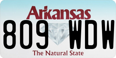 AR license plate 809WDW