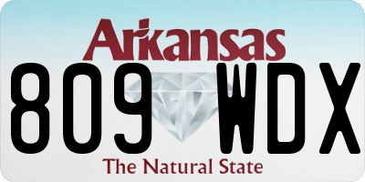 AR license plate 809WDX