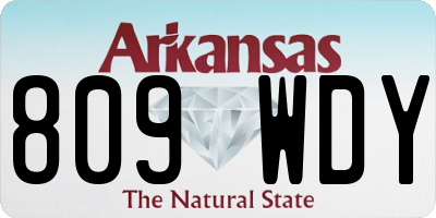 AR license plate 809WDY