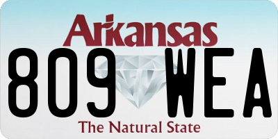 AR license plate 809WEA