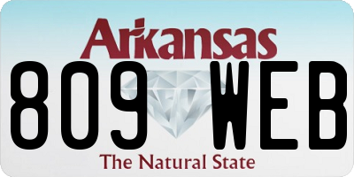 AR license plate 809WEB