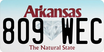 AR license plate 809WEC
