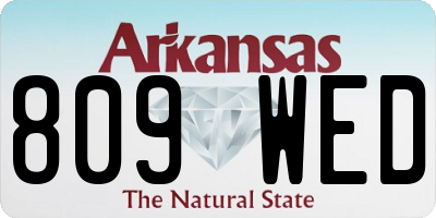 AR license plate 809WED