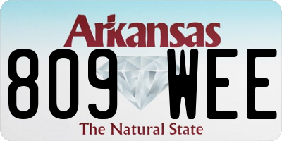 AR license plate 809WEE