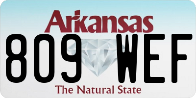 AR license plate 809WEF