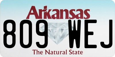 AR license plate 809WEJ
