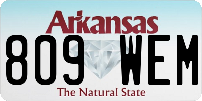 AR license plate 809WEM