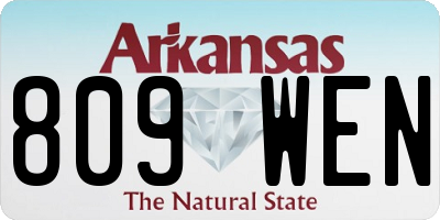 AR license plate 809WEN