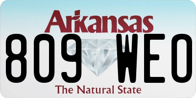 AR license plate 809WEO