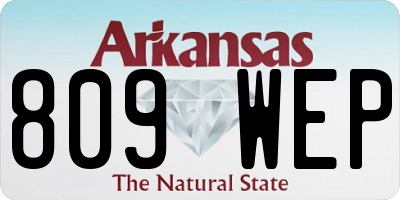 AR license plate 809WEP