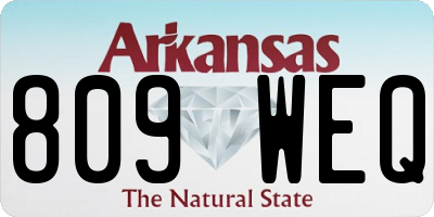AR license plate 809WEQ