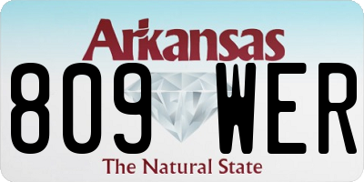 AR license plate 809WER