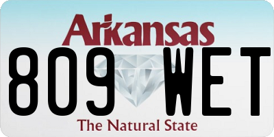 AR license plate 809WET