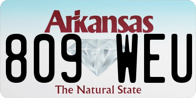 AR license plate 809WEU