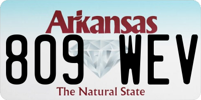 AR license plate 809WEV