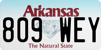 AR license plate 809WEY