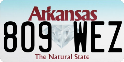 AR license plate 809WEZ