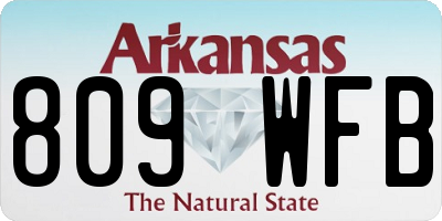 AR license plate 809WFB